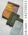 Linen Fabric Color Swatches Assortment Flat Lay 143726013