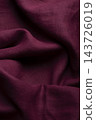Burgundy Wine Red Draped Linen Fabric Texture Close Up 143726019