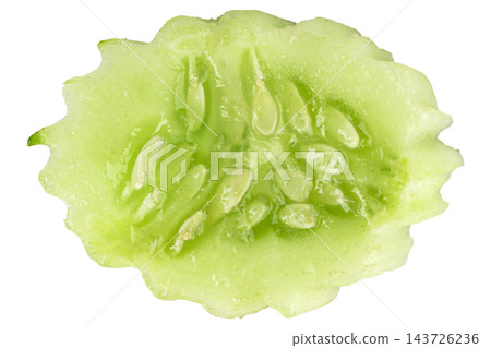 sliced cucumber isolated on white background sliced cucumber isolated on white background 143726236