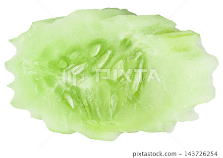 sliced cucumber isolated on white background sliced cucumber isolated on white background 143726254