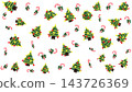 Christmas trees and candy canes, 3d render 143726369