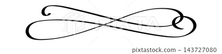 Flourish Divider Ornamental Line Art Flourish Divider Ornamental Line Art 143727080