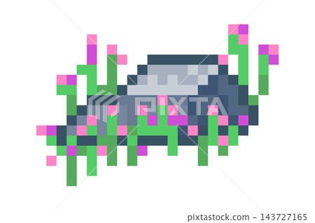 Rock With Grass Sprites Pixel Art Rock With Grass Sprites Pixel Art 143727165