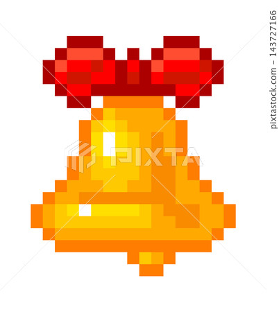Christmas Bell With Bow Pixel Art Christmas Bell With Bow Pixel Art 143727166