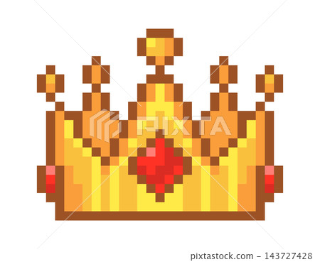Crown With Gem Pixel Art Crown With Gem Pixel Art 143727428