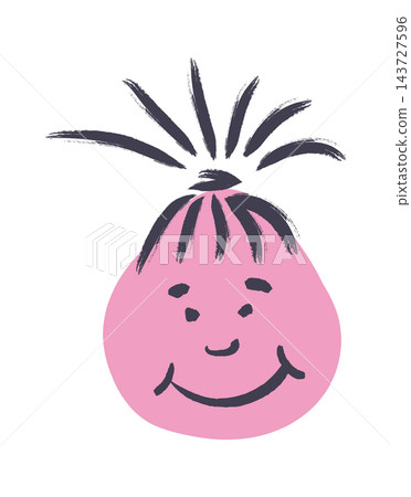 Face Smiling Doodle Portrait Face Smiling Doodle Portrait 143727596