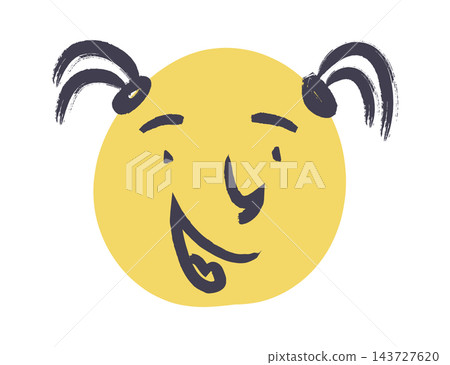 Face Laughing Doodle Cartoon Face Laughing Doodle Cartoon 143727620