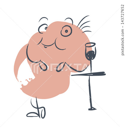 Monster Toasting Wine Sketch Monster Toasting Wine Sketch 143727652