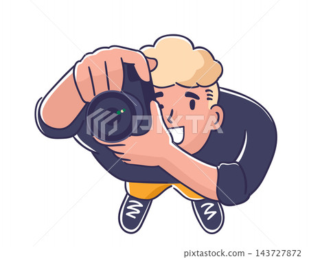 Photographer Taking Picture Cartoon Photographer Taking Picture Cartoon 143727872