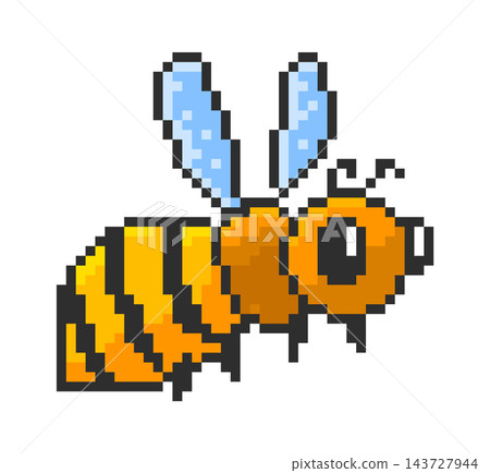 Bee Flying Pixel Art 143727944