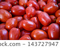 Delicious red tomatoes in Summer tray market agriculture farm full of organic. Fresh tomatoes, It can be used 143727947