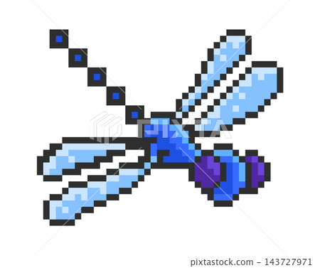 Dragonfly Flying Pixel Art Sprite Dragonfly Flying Pixel Art Sprite 143727971