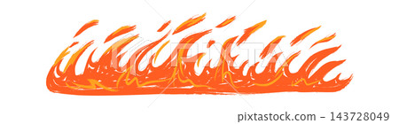 Fire Flame Border Hand Drawn Fire Flame Border Hand Drawn 143728049