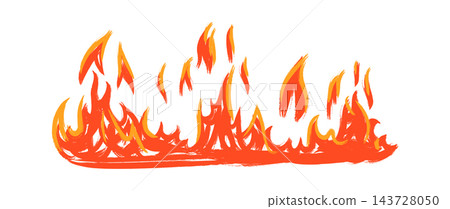 Fire Flame Border Hand Drawn Fire Flame Border Hand Drawn 143728050