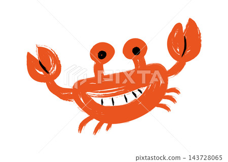 Crab Waving Claws Cartoon Crab Waving Claws Cartoon 143728065