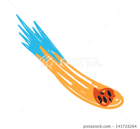 Meteor Streaking Through Sky Doodle Meteor Streaking Through Sky Doodle 143728264