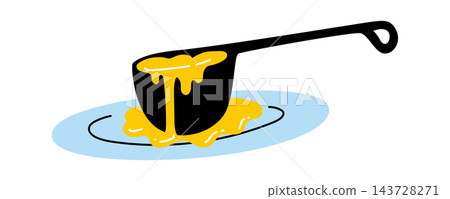 Honey Ladle Dripping Cartoon Honey Ladle Dripping Cartoon 143728271