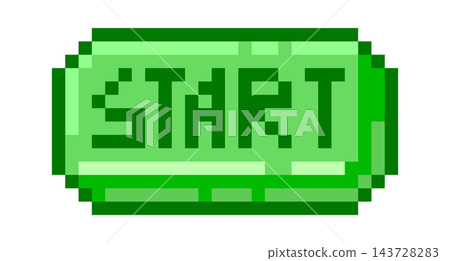 Button Start Pixel Art UI Button Start Pixel Art UI 143728283