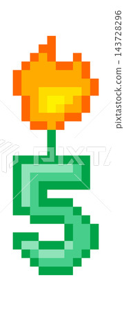 Number Five Candle Pixel Art Number Five Candle Pixel Art 143728296