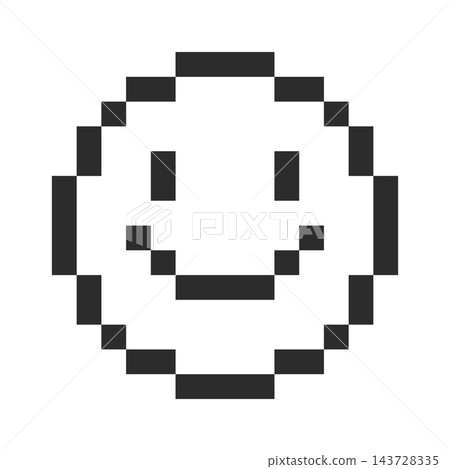Smiley Face Pixel Emoticon Retro Smiley Face Pixel Emoticon Retro 143728335