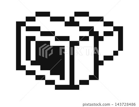Old Personal Computer Display Pixel Art Y2k Icon 143728486