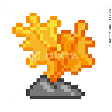 Coral Reef Sprouting Pixel Art 143728620