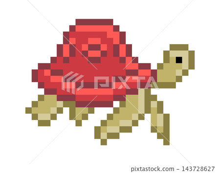 Turtle Swimming Pixel Art Turtle Swimming Pixel Art 143728627