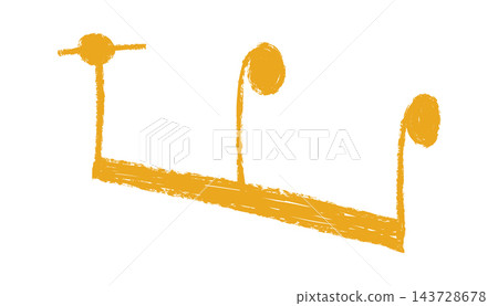 Music Notes Sketched With Chalk 143728678