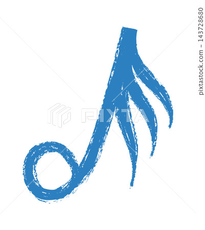 Music Note With Brush Stroke Texture Music Note With Brush Stroke Texture 143728680