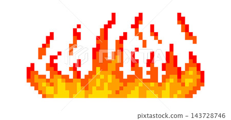 Fire Burning Pixel Art Fire Burning Pixel Art 143728746