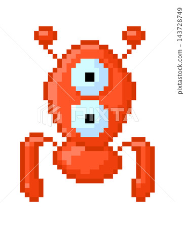 Alien Robot Standing Pixel Art 143728749
