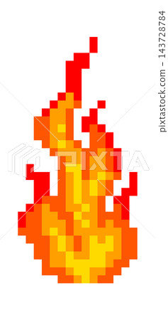 Fire Pixel Flame Sprite 143728784
