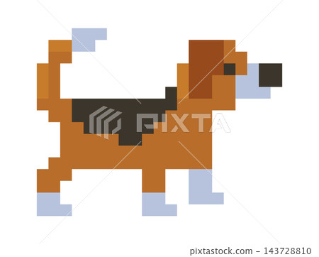 Dog Standing Pixel Art Dog Standing Pixel Art 143728810