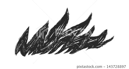 Flame Scribble Streak Hand Drawn Flame Scribble Streak Hand Drawn 143728897