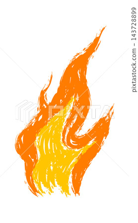 Flame Burning Brush Stroke Flame Burning Brush Stroke 143728899