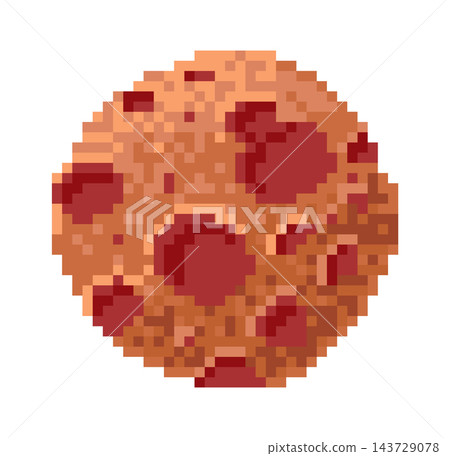 Asteroid With Craters Pixel Art 143729078