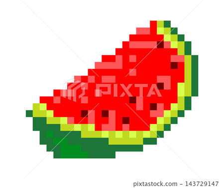 Watermelon Slice Pixel Art 143729147