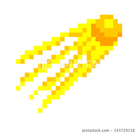 Comet Streaking Tail Pixel Art Comet Streaking Tail Pixel Art 143729158