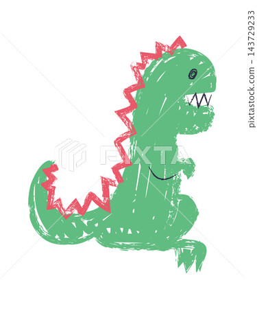 Dinosaur Roaring With Spikes Sketch Style Dinosaur Roaring With Spikes Sketch Style 143729233