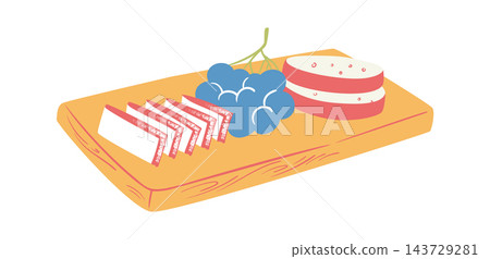 Charcuterie Board Picnic Snack Cartoon Charcuterie Board Picnic Snack Cartoon 143729281