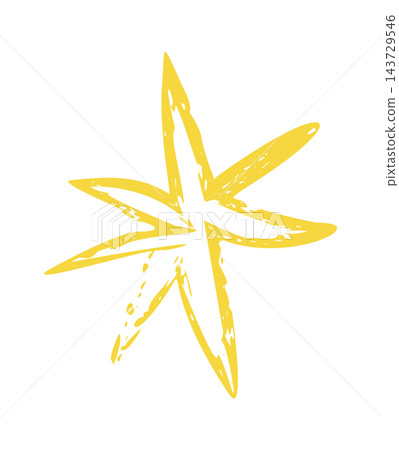 Star Hand Drawn Brushstroke Symbol 143729546