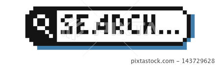 Search Bar Pixel UI Retro 143729628