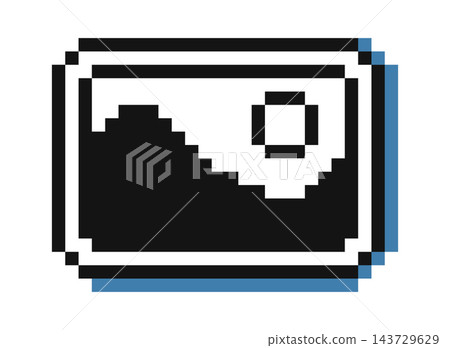 Image Placeholder Pixel Icon Retro 143729629