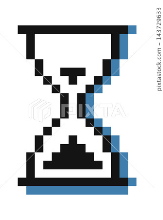Hourglass Loading Pixel Art Icon 143729633