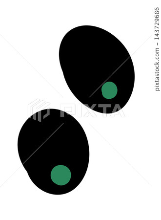 Olive Slices Pizza Topping Cartoon Olive Slices Pizza Topping Cartoon 143729686