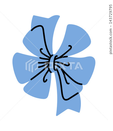 Bow Knot Ribbon Doodle Bow Knot Ribbon Doodle 143729795