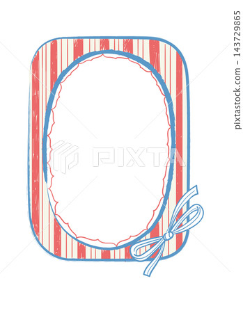 Frame With Bow Striped Doodle Frame With Bow Striped Doodle 143729865