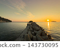 Sunset view at Matsushima Pier (Gamagori City, Aichi Prefecture) 143730095