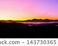 The Echigo Sanzan mountains floating in a sea of clouds at sunrise 143730365