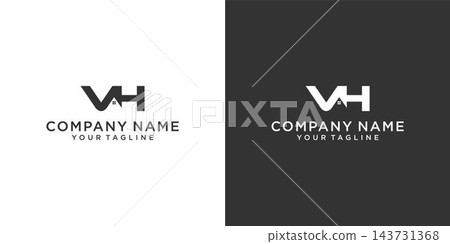 VH or HV letter logo design with home vector design VH or HV letter logo design with home vector design 143731368